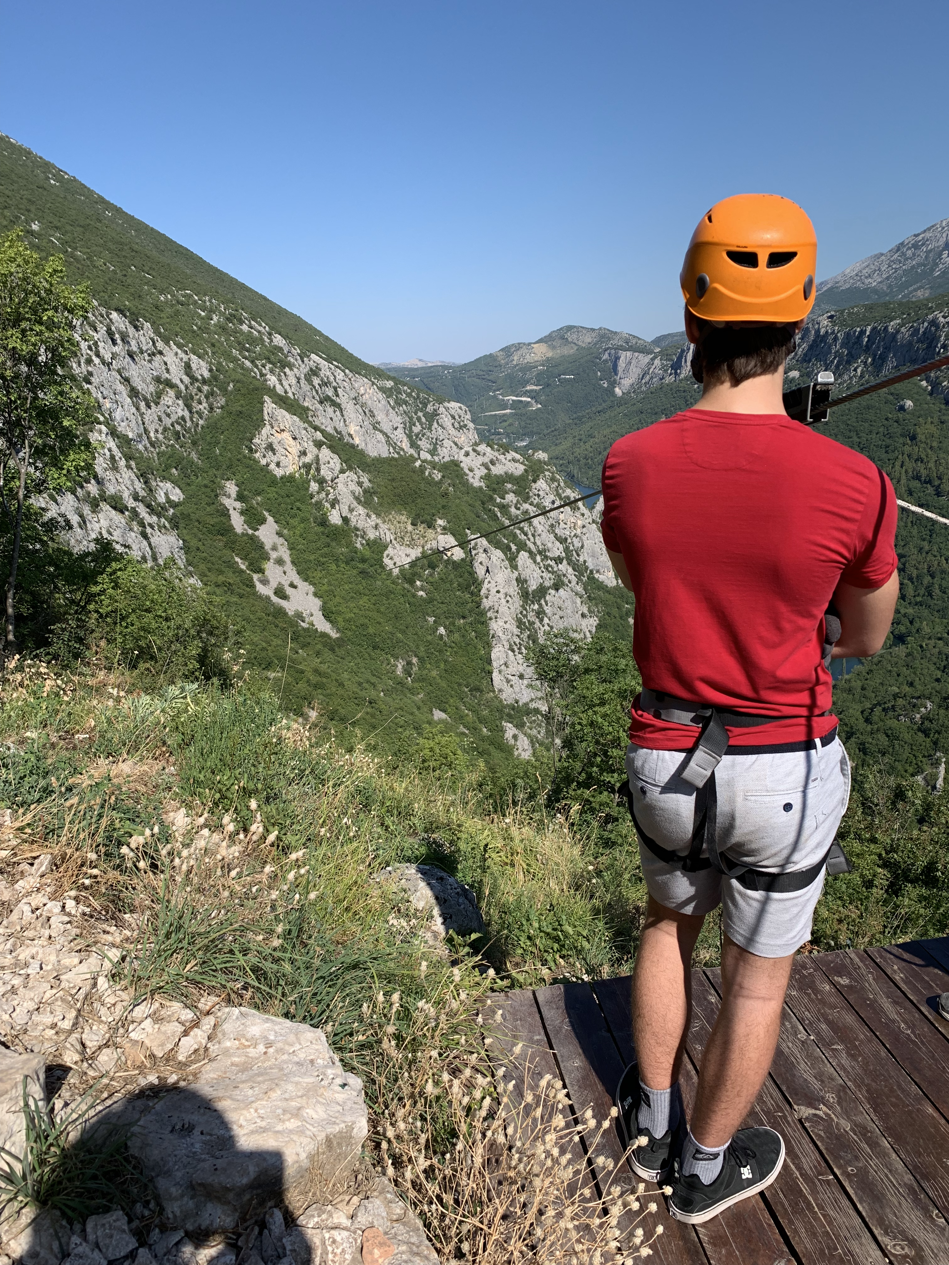 Zipline over the Cetina canyon near Omiš